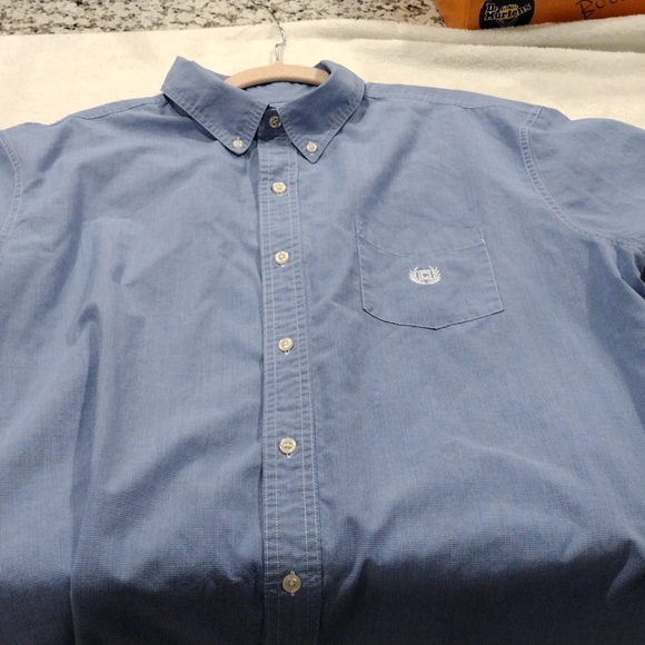 Chaps xxl short sleeve button down shirt blue - Picture 6 of 7